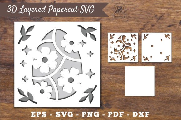 3D Easter Egg Layered Papercut SVG 3 for Laser Cutting & Spring Amp