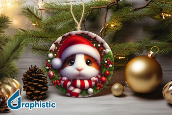 3D Guinea Pig Xmas Ornament Front 16 Graphics and Illustrations Review