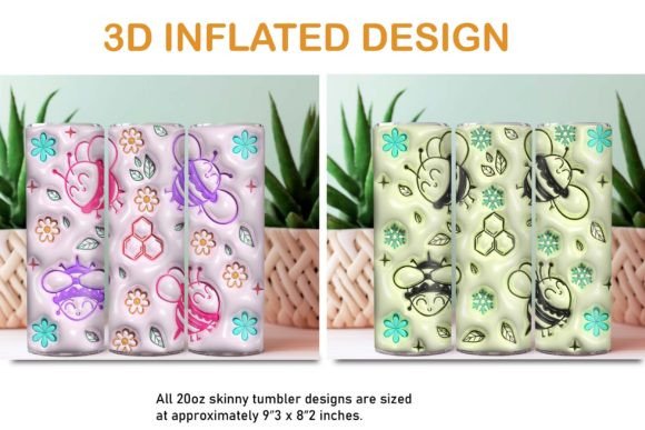 3d Inflated Puff Butterfly Tumbler Graphics for Crafts