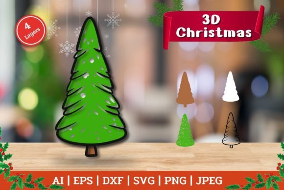 3D Layered Christmas Tree for Laser Cutting and Winter Amp Projects
