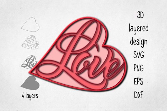 3D Layered Love Heart: 3D SVG Shapes Review