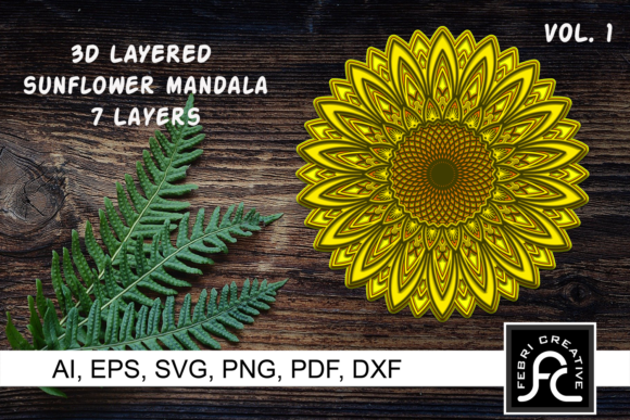 3D Layered Sunflower Mandala: A Designerβs Take on 3D SVG for Shadow Boxes