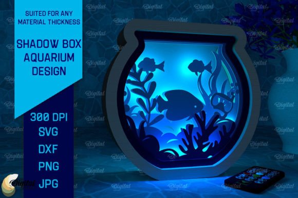 3D Shadow Box Aquarium Paper Cut: 3D SVG Review for Shadow Boxes