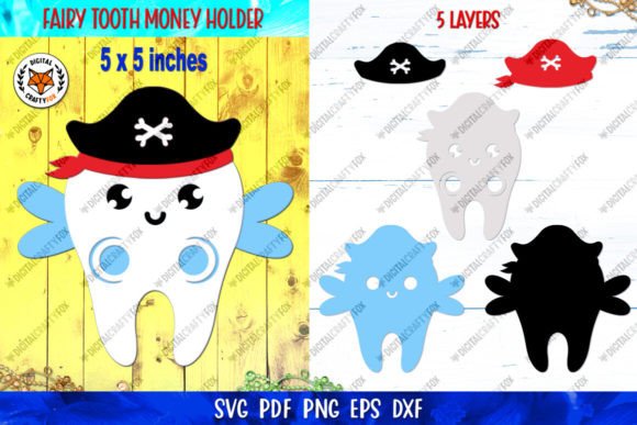 3D Tooth Fairy Money Holder SVG