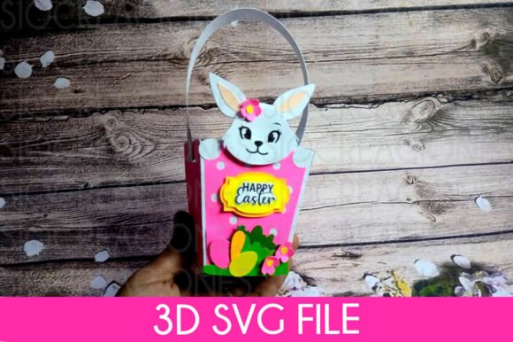 Basket Easter Bunny 3D SVG Shapes Review