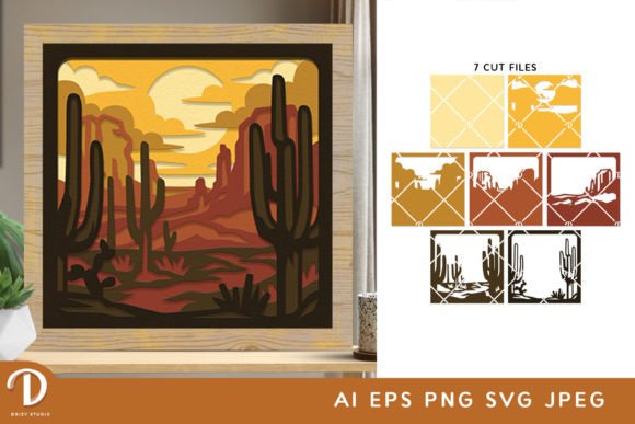 Canyon Desert 3D Shadow Box Paper Cut Review