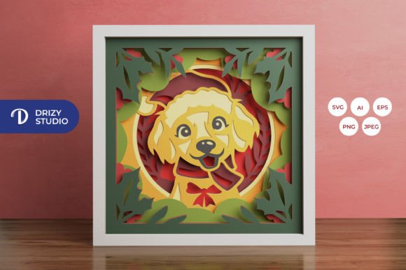 Christmas Puppy 3D Shadow Box Review for Designers